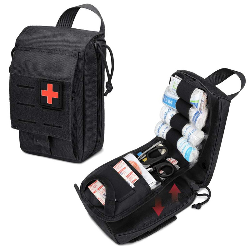 First Aid Bag Kit - 戦術的な応急処置キット,医療バッグ,緊急,キャンプ,EDCポーチ,サバイバルツールパック,屋外止血帯ポーチ