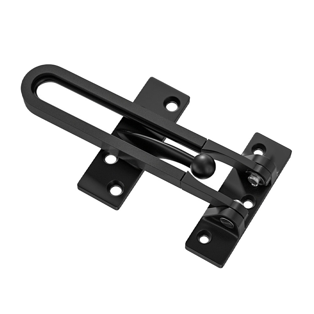 Security Chain Door - 黒色亜鉛合金製ドアラッチチェーンロック、家庭用玄関ドア用盗難防止セキュリティガード、ハードウェアアクセサリー
