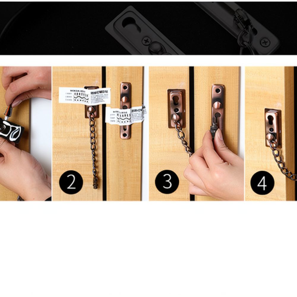防犯用ドアチェーンロック、ステンレス製、盗難防止ラッチ、穴あ - Security Chain Door のレビューと価格