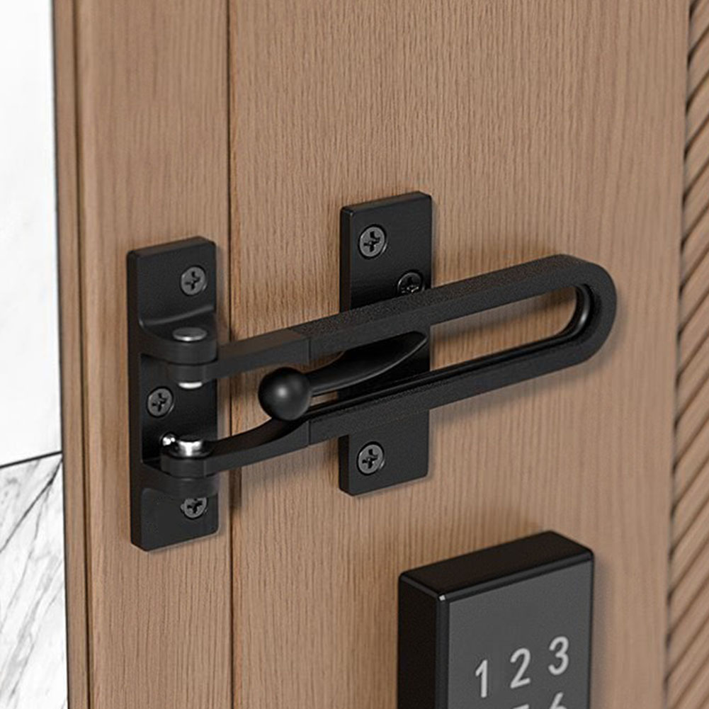 黒色亜鉛合金製ドアラッチチェーンロック、家庭用玄関ドア用盗難 - Security Chain Door のレビューと価格