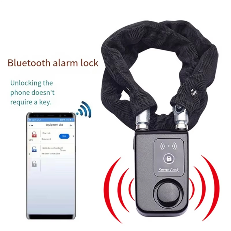 Bluetooth対応スマートチェーンロック。鍵不要で、自転 - Security Chain Door のレビューと価格