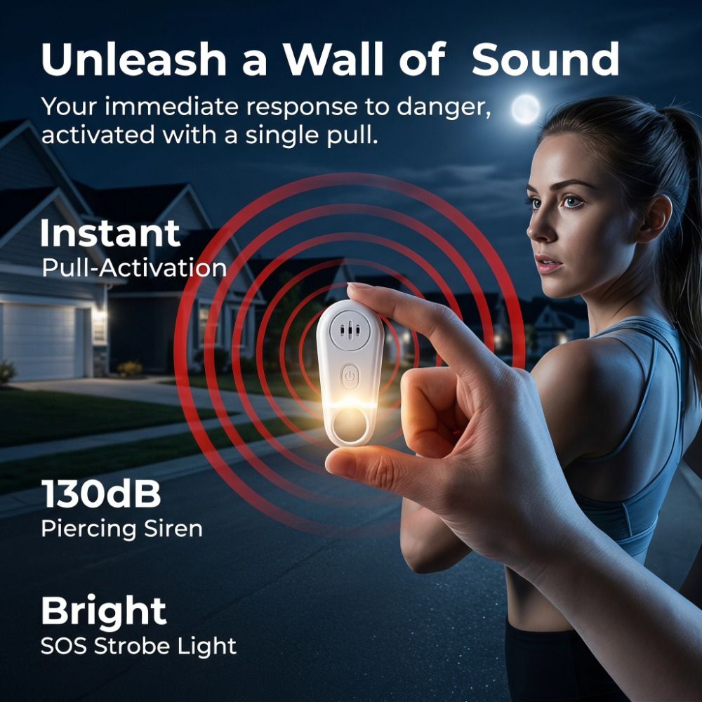携帯用パーソナルセーフティアラーム。大音量、軽量、キーホルダ - Personal Alarm Keychain のレビューと価格